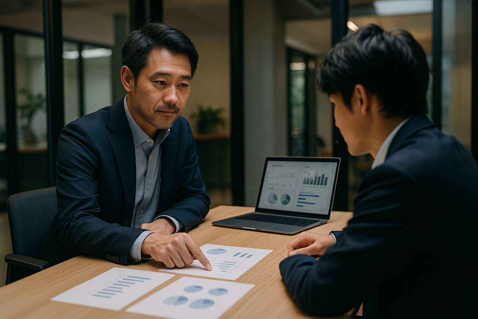 40代のマネジメント:育てる力と翻訳力を示す打ち合わせの手元(6:4 横長)