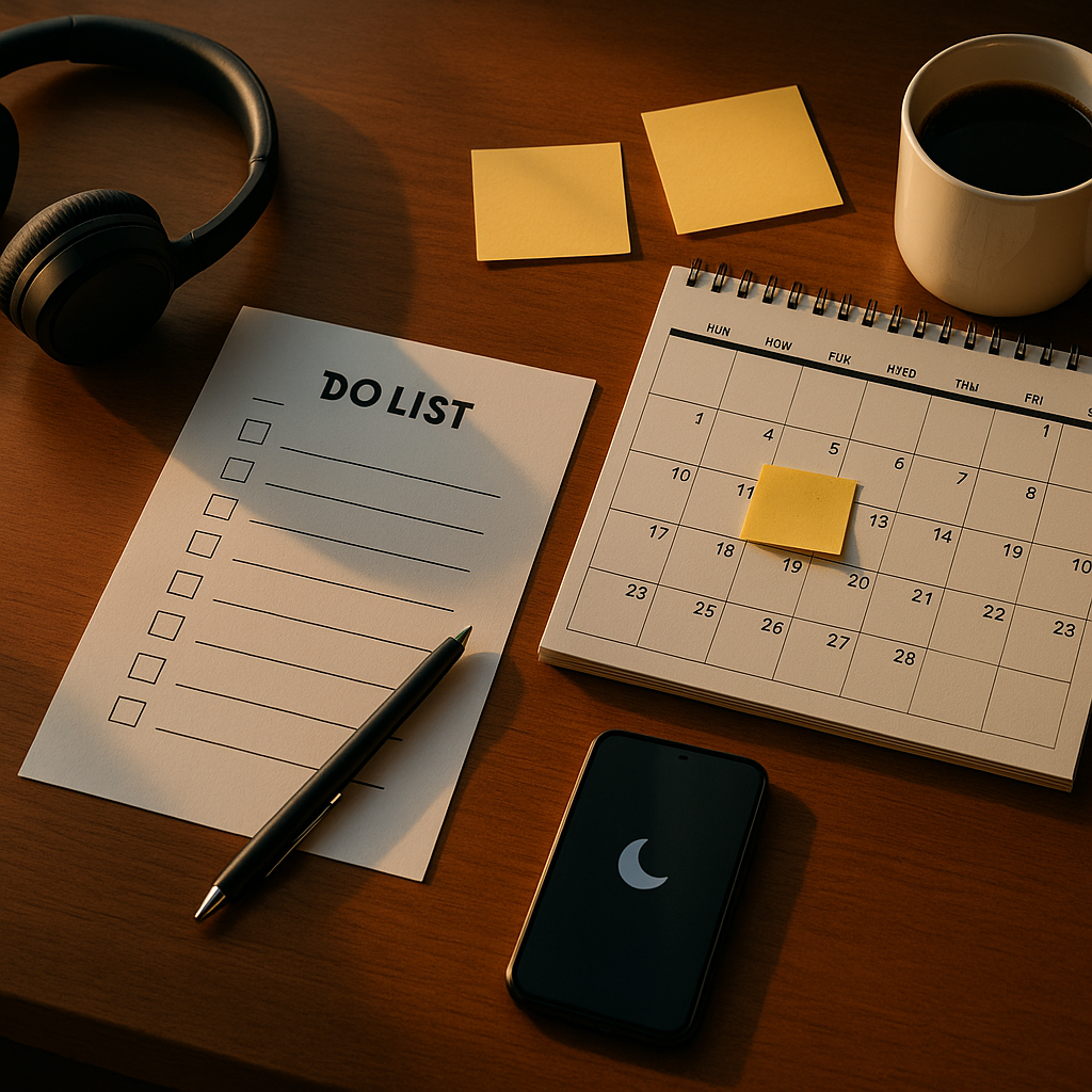 十日で“静けさまで”運ぶロードマップを象徴する落ち着いたワークスペースの写真（6:4）